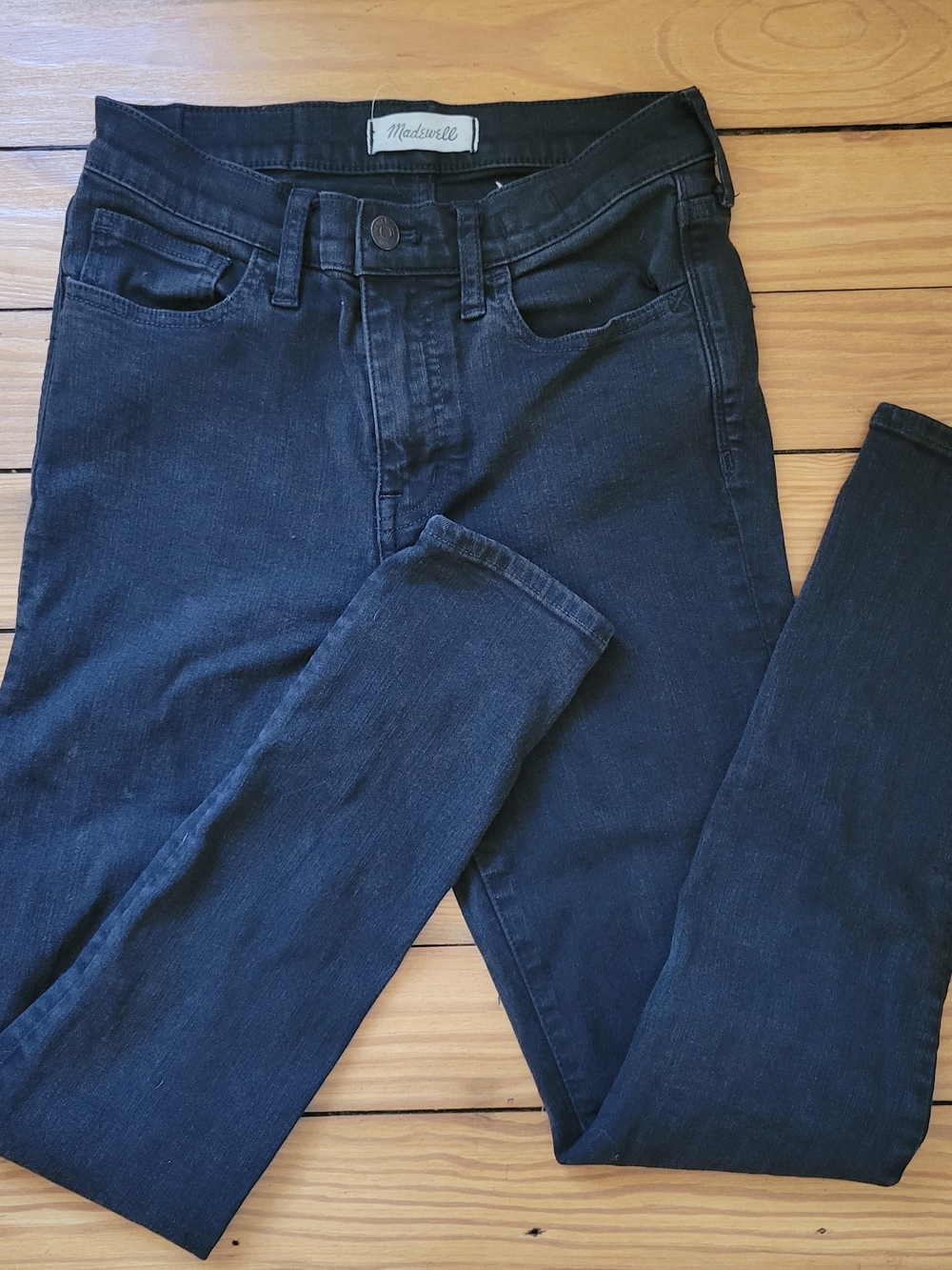 Madewell 26 black roadtripper denim jeans skinny